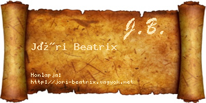 Jóri Beatrix névjegykártya